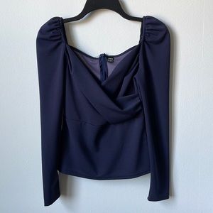 Navy Blue Blouse